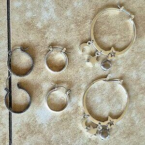 Hoop Earring Bundle – 5 Pairs – Gold & Silver Mixed Set